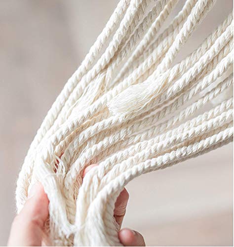 Cuttte Macrame Plant Hanger, Indoor Outdoor Hanging Planter Basket, Hanging Plant Holders, Decorative Macrame Hangers, 4 Legs 43.3 Inch, Cream Color, Boho Decor