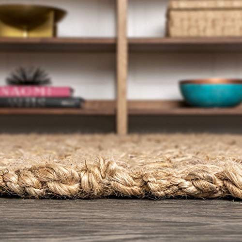 JONATHAN Y Estera Hand Woven Boucle Chunky Jute Natural Runner Rug, 2x12, Bohemian, Transitional, Easy-Cleaning for Living Room, Bedroom, Kitchen, Pet Friendly, Non-Shedding (NFR102A-212) - color: Natural, size: 2'2" x 12' (Runner)