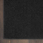 Nourison Home Nourison Essentials Black 2'2" x 7'6" Area Rug - Easy Clean, Non Shedding, Bed Room, Living Room, Dining Room, Kitchen (8' Runner) - color: Black, size: 2'2" x 7'6" (Runner)