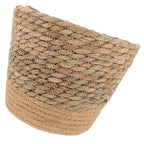 Totority Large Woven Straw Flower Basket Rustic Decorative Planter for Indoor Plants Living Office Home Decor Natural Weaving Basket for Flower Pots and Succulent Arrangement