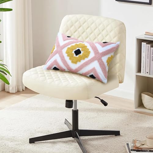 Boho Accent Lumbar Pillow Covers 12x20 - Tufted Abstract Modern Throw Pillow Covers, Farmhouse Decorative Pillowcase for Couch, Sofa, Bed, Living Room -Pink Black Orange Geometric - color: Pink Geometric