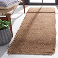 SAFAVIEH Natural Fiber Collection Runner Rug - 2'3" x 7', Natural, Handmade Farmhouse Fringe Jute, Ideal for High Traffic Areas in Living Room, Bedroom (NF731A) - size: 2'3" x 7' (Runner)