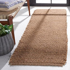 SAFAVIEH Natural Fiber Collection Runner Rug - 2'3" x 7', Natural, Handmade Farmhouse Fringe Jute, Ideal for High Traffic Areas in Living Room, Bedroom (NF731A) - size: 2'3" x 7' (Runner)