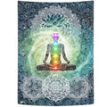 DYNH Meditation Vertical Tapestry, Yoga Decor Tapestry Wall Hanging for Bedroom, Lotus Tapestries Poster Beach Blanket College Dorm Home (40W X 60H) - size: 60"L x 40"W