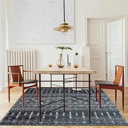 ReaLife Machine Washable Area Rug Runner - Living Room Bedroom Bathroom Kitchen Entryway Office - Padded Low Pile Stain Resistant Premium - Geometric Moroccan Diamond - Jace 3' x 5' - color: Jace, size: 3' x 5' (Rectangular)