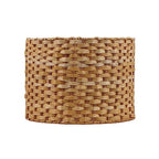 Aspen Creative 31602, Drum Spider Lamp Shade, Natural Banana Leaf, 12" Top x 12" Bottom x 9" Height - color: Banana Leaf