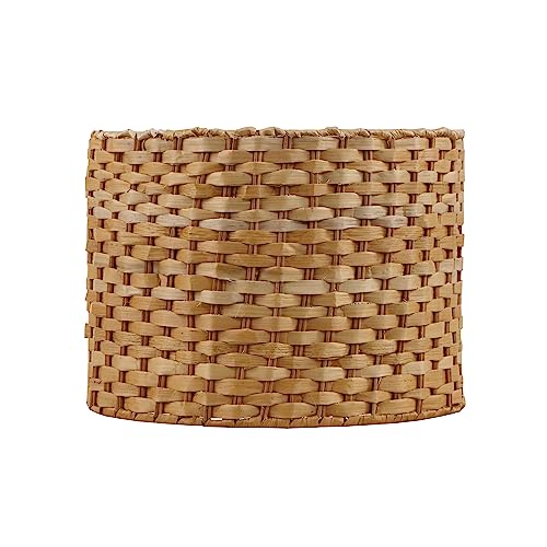 Aspen Creative 31602, Drum Spider Lamp Shade, Natural Banana Leaf, 12" Top x 12" Bottom x 9" Height - color: Banana Leaf