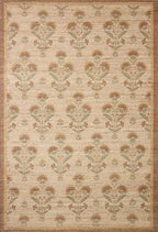 Loloi Chris Loves Julia Rue Collection RUE-01 Wheat/Sage 2'-3" x 3'-9" Accent Rug Jute Neutral Floral Living Room Bedroom Rug - color: Wheat / Sage, size: 2'3" x 3'9" (Rectangular)