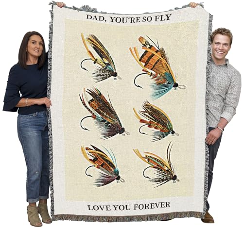 Pure Country Weavers Dad so Fly Blanket - Gift Tapestry Throw Woven from Cotton - Made in The USA (72x54) - color: Dad So Fly, size: 72x54
