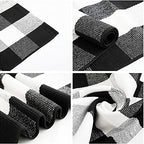 Outdoor Front Door Porch Rug 2x4.3 ft Front Door Rugs Stripe Black White Layering Under Door Mats Rugs. Cotton Woven Checkered Runner, Carpet for Farmhouse Laundry Welcome Deocr