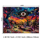 Dermijer Evil Eyes Tapestry Trippy Eye Tapestries Psychedelic Forest Tapestry Hippie Mystic Nature Landscape Tapestries Abstract Aesthetic Wall Hanging Decor for Bedroom Home 78.7L x 59.1W - size: 78.7"L x 59.1"W