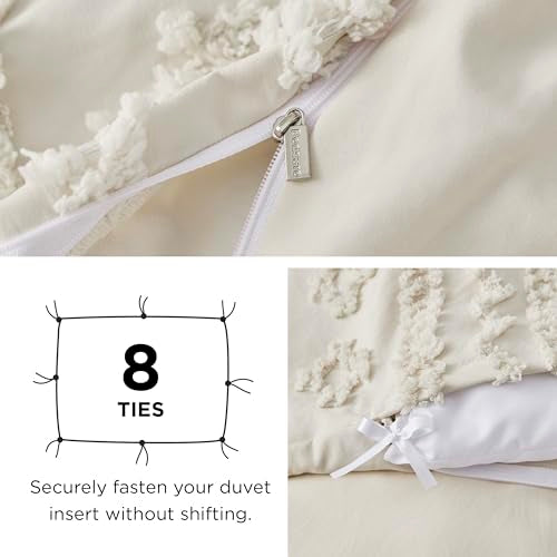 Bedsure Boho Twin Duvet Cover, Soft & Comfortable Elegant Design Boho Bedding for Decoration, Machine Washable Comforter Cover for All Seasons,Includes 1 Duvet Cover & 1 Pillow Sham,Beige - color: 01 - Beige - Elegant (No Comforter), size: Twin/Twin XL (6