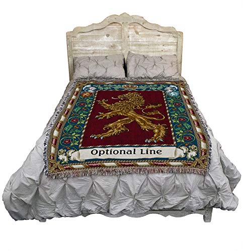 Pure Country Weavers Scotland - The Rampant Lion Blanket - Personalized - Custom Gift Tapestry Throw Woven from Cotton - Made in the USA (72x54) - color: Scotland Lion, size: Custom
