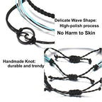 choice of all String Bracelets for Women Boho Wave Surfer Beach Wear Cute Bracelets Set Summer Friendship Jewelry Accessories Beach Stuff - color: F1:Black Fish hook
