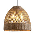 18.9" Large Rattan Chandelier,Rattan Pendant Lights Boho 3-Lights Wicker Hand-Woven Kitchen Island Pendant Lighting for Kitchen Islands Dining Rooms, - size: 3-Light 18.9 inch
