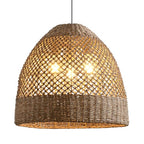 18.9" Large Rattan Chandelier,Rattan Pendant Lights Boho 3-Lights Wicker Hand-Woven Kitchen Island Pendant Lighting for Kitchen Islands Dining Rooms, - size: 3-Light 18.9 inch