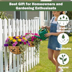 4 Pack 14 Inch Hanging Baskets for Plants Outdoor Metal Hanging Planter Basket with Coco Coir Liner Hanging Flower Baskets Hanging Flower Pots Holder for Garden, Patio(Butterfly) - size: 14 Inch, style: Contemporary