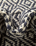 Unique Loom Braided Jute Collection Area Rug - Assam (2' x 3' 1" Rectangle, White Navy) - color: White Navy, size: 2' x 3'1" (Rectangular)