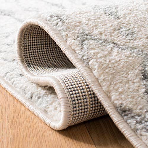SAFAVIEH Tulum Collection Accent Rug - 2' x 4', Ivory & Grey, Moroccan Boho Distressed Design, Non-Shedding & Easy to Clean, Ideal for Front Door, Kitchen, Entryway, Foyer (TUL270A) - color: Ivory/Grey, size: 2' x 4' (Rectangular)