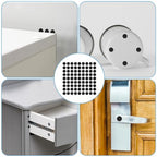 300 Pcs Thin Felt Pads, Mini Foam Felt Pads Round 3/5 Inches Self Adhesive Cabinet Cushion Dots for Cabinet Doors Furniture Desks Floor Drawers Black