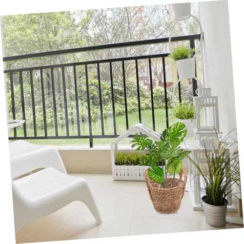 BESPORTBLE Woven Storage Basket Seagrass Belly Basket for Plants Boho Decor Versatile Wicker Planter Farmhouse Charm for Home and Picnic Use
