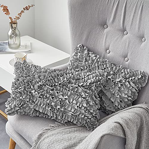 FAVRIQ 12 x 20 Throw Pillow Inserts (Set of 2), Rectangle Interior Sofa Pillow Inserts with 100% Cotton Cover, Lumbar Support Pillow for Chair Bed, Decorative Pillow Insert Pair, White Couch Pillow - size: 12x20 Inch
