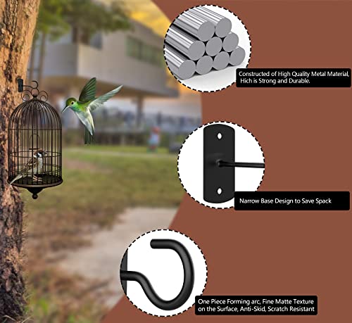 6in Hanging Plant Hooks 4Pack Ceiling Hooks for Plants, Indoor & Outdoor Decoration, Black - color: Black, size: 6In 4Pack
