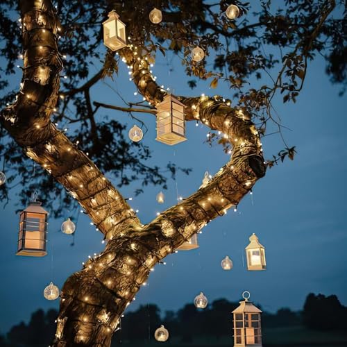 MagicPro String Lights, Fairy USB String Light with 200 Warm White LEDs, 66 FT Copper String Lights for Bedroom Wall Ceiling Christmas Tree Wreath Craft Wedding Party Decoration (1)