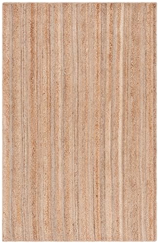 SAFAVIEH Natural Fiber Collection Area Rug - 5' x 8', Natural, Handmade Farmhouse Jute, Ideal for High Traffic Areas in Living Room, Bedroom (NF923A) - size: 5' x 8' (Rectangular)