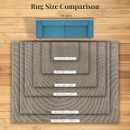 LUXE WEAVERS Modern Geometric Wave Taupe 2x3 Area Rug - color: Taupe, size: 2' x 3' (Rectangular)