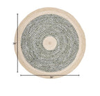 SAFAVIEH Cape Cod Collection 3' Round Green / Natural CAP210Y Handmade Braided Jute & Cotton Area Rug - color: Green/Natural, size: 3' (Round)