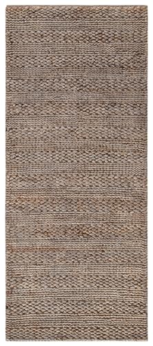 SAFAVIEH Natural Fiber Collection Runner Rug - 2'3" x 6', Beige, Handmade Jute, Braided Woven Design, Ideal for Living Room, Bedroom (NF212B) - color: Beige, size: 2'3" x 6' (Runner)