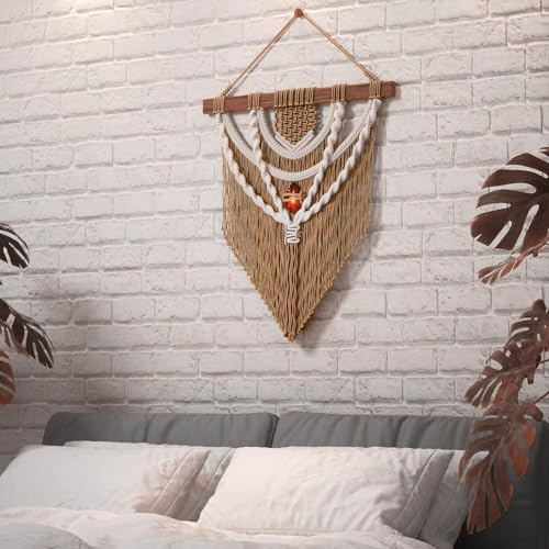 Macrame Cotton Cord 6mm x 109 Yards, ZUEXT 100% Natural Handmade Colorful 4 Strands Twisted Braided Cotton Rope for Wall Hanging Plant Hangers Gift Wrapping Tapestry DIY Crafts (100m, Caramel) - color: Caramel, style: 6mm x 100m