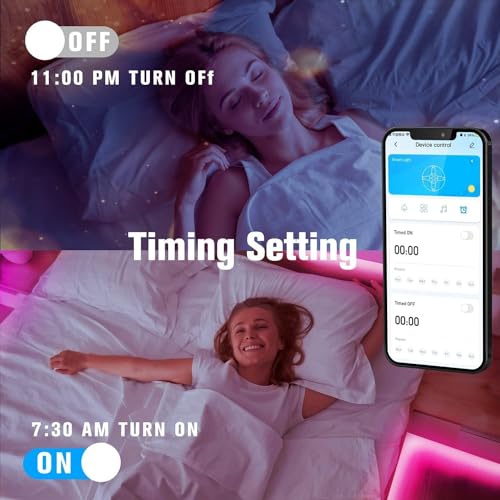 DAYBETTER Led Strip Lights 300 ft (3 Rolls of 100 ft) Color Changing Lights Strip for Bedroom, Desk, Indoor Room Bedroom Valentine Decor, with Remote and 24V Power Supply - size: 300FT