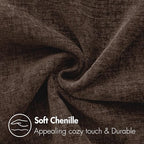 MIULEE Pack of 2 Dark Brown Throw Pillow Covers 16x16 Inch Soft Chenille Pillow Covers for Sofa Living Room Couch Solid Dyed Cases - color: Dark Brown, size: 16" x 16" (Pack of 2)