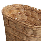 happimess HPM1401A-SET2 Miles Rustic Farmhouse Handwoven Water Hyacinth 4.5-Gallon Tapered Oval Wicker Watebasket, Natural (Set of 2) - color: Natural