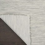 Nourison Home Positano Light Grey 2'2" x 12' Area Rug - Easy Clean, Non Shedding, Bed Room, Living Room, Dining Room, Kitchen (12' Runner) - color: Light Grey, size: 2'2" x 12' (Runner)