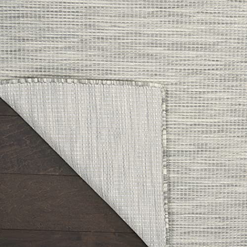 Nourison Home Positano Light Grey 2'2" x 12' Area Rug - Easy Clean, Non Shedding, Bed Room, Living Room, Dining Room, Kitchen (12' Runner) - color: Light Grey, size: 2'2" x 12' (Runner)