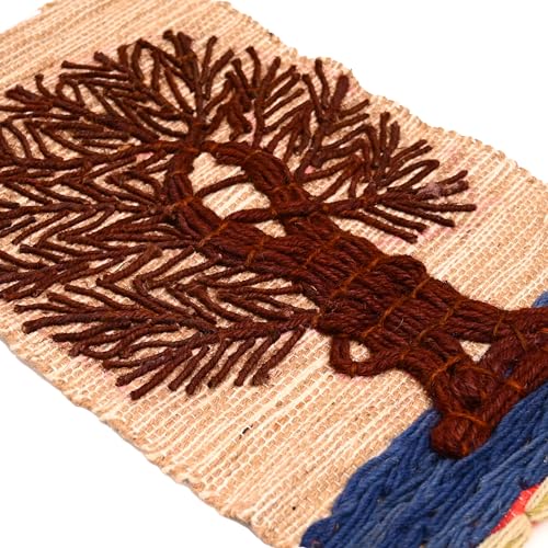 Tarini Gallery Hand Made Jute Wall Hanging Hand woven Tapestry Art Home View Natural Landscape Scenery for Home Office Decor and Gifting (Brown Tree) - color: Brown Tree