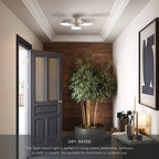 Nathan James Argo Semi Mount Flush Ceiling Light, 3-Lights Modern Retro Lighting with White Rounded Shades for Hallway, Dining Room and Bedroom, Brass Gold/White - color: Brass Gold/White, size: 1