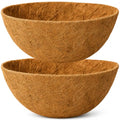 Y&M 2pcs 16inch Round Coconut Fiber Liner, 16'' Coco Liner Pre-Formed Replacement for Outdoor Hanging Planter Basket - color: 2pcs 16in Round