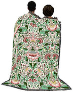 Pure Country Weavers William Morris Lodden Rose Blanket - Arts & Crafts - Gift Tapestry Throw Woven from Cotton - Made in the USA (72x54) - color: Rose, size: Large