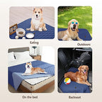 gogobunny 100% Double Sided Waterproof Dog Blanket Soft Pet Bed Cover Reversible Protect Furniture Couch Sofa Car for Puppy Large Dog Cat (Dark Navy/Light Navy, 30x30 Inch (Pack of 1)) - color: Dark Navy/Light Navy, size: 30x30 Inch (Pack of 1)