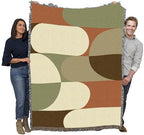 Pure Country Weavers Bauhaus Sandy Waves Blanket - Mid Century Modern - Gift Tapestry Throw Woven from Cotton - Made in The USA (72x54) - color: Bauhaus Sandy Waves, size: 72x54