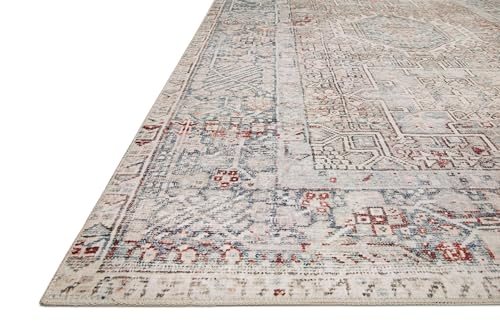 Loloi Chris Loves Julia Jules Collection JUL-07 Natural/Ocean 7'-6'' x 9'-6'', .13" Pile Height, Area Rug - color: Natural / Ocean, size: 7'6" x 9'6" (Rectangular)