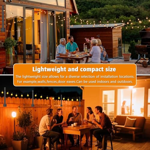 SINLEY 10 Pack Suspension Outdoor String Light Poles for Outside String Lights Hanging,with Clip and Holder,Light Post Mounting Stand for Patio Fence Wall Garden Backyard Deck - style: 10 Pack 2.8Ft