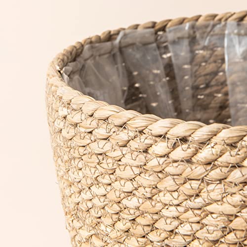 La Jolíe Muse Seagrass Planter Basket Indoor, Flower Pots Cover, Plant Containers, Natural, 3-Pack - color: Brown