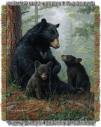Northwest Hautman Brothers Wildlife Art Woven Tapestry Throw Blanket, 48" x 60", Naptime - color: Naptime
