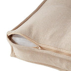 Square Tufted Floor Pillow with Removable Cover, Cream, Large (40") - color: Cream, size: Large (40")
