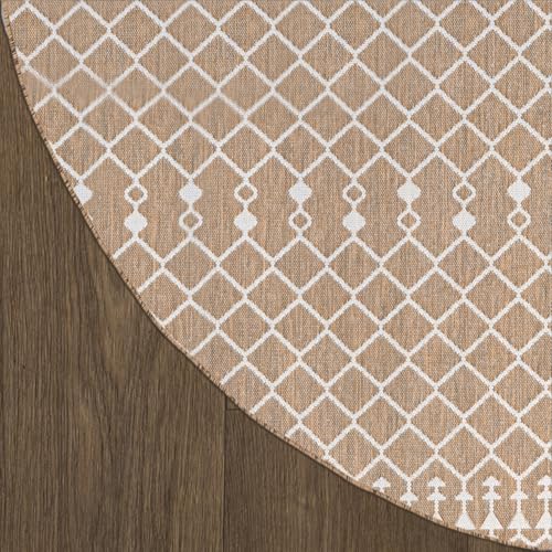 Nourison Home Positano Jute 12' x Round Area Rug - Easy Clean, Non Shedding, Bed Room, Living Room, Dining Room, Kitchen (12' x Round) - color: Jute, size: 12' (Round)